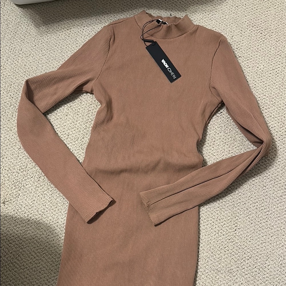 Fashion Nova Nude Iliana Snatched Mini Dress